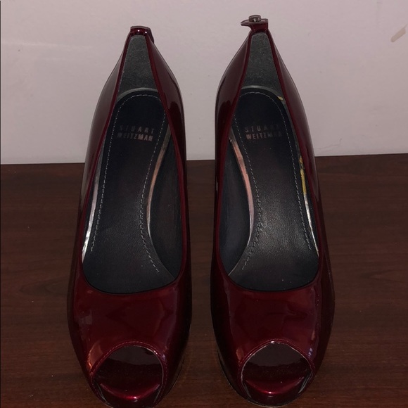 Stunning Wine Stuart Weitzman Heels - 2 inch - 9M - Picture 2 of 8